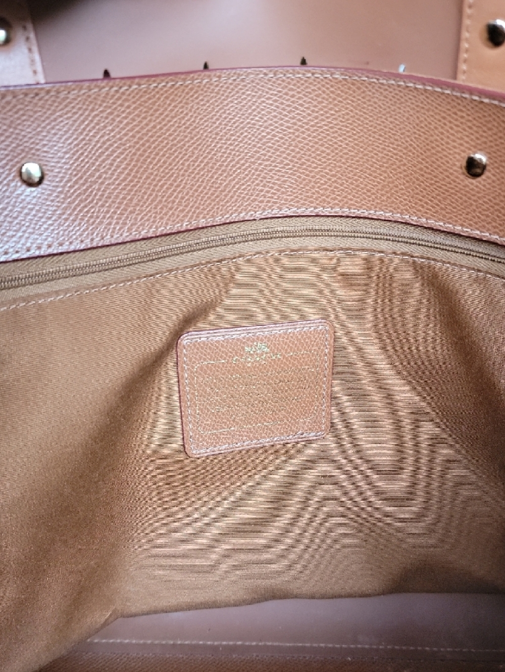 Coach Blush Pink Perforated Floral Scallop-Edge Tote - Picture 10 of 11
